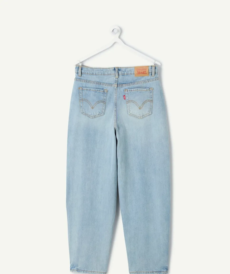 Jean fille baggy denim clair