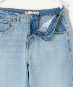 Jean fille baggy denim clair