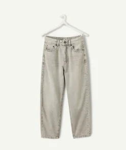 Jean fille balloon gris