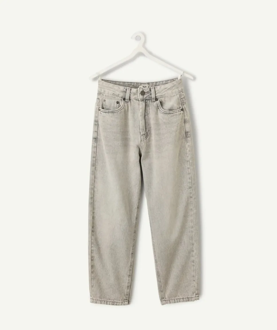 Jean fille balloon gris