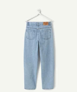 Jean fille droit denim bleu