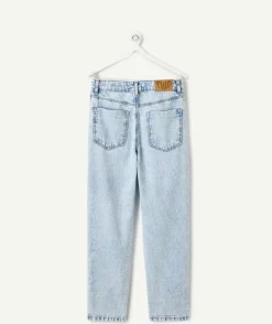 Jean fille droit denim clair