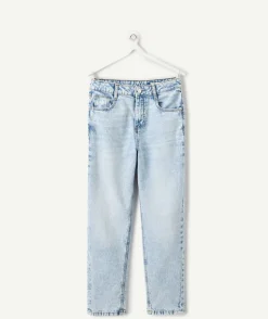 Jean fille droit denim clair