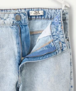 Jean fille droit denim clair