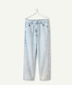 Jean fille droit denim clair