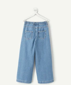 Jean fille large denim bleu