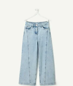 Jean fille large denim bleu clair