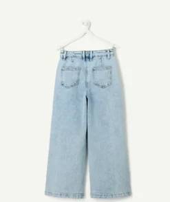Jean fille large denim bleu clair