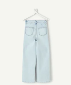 Jean fille large denim clair