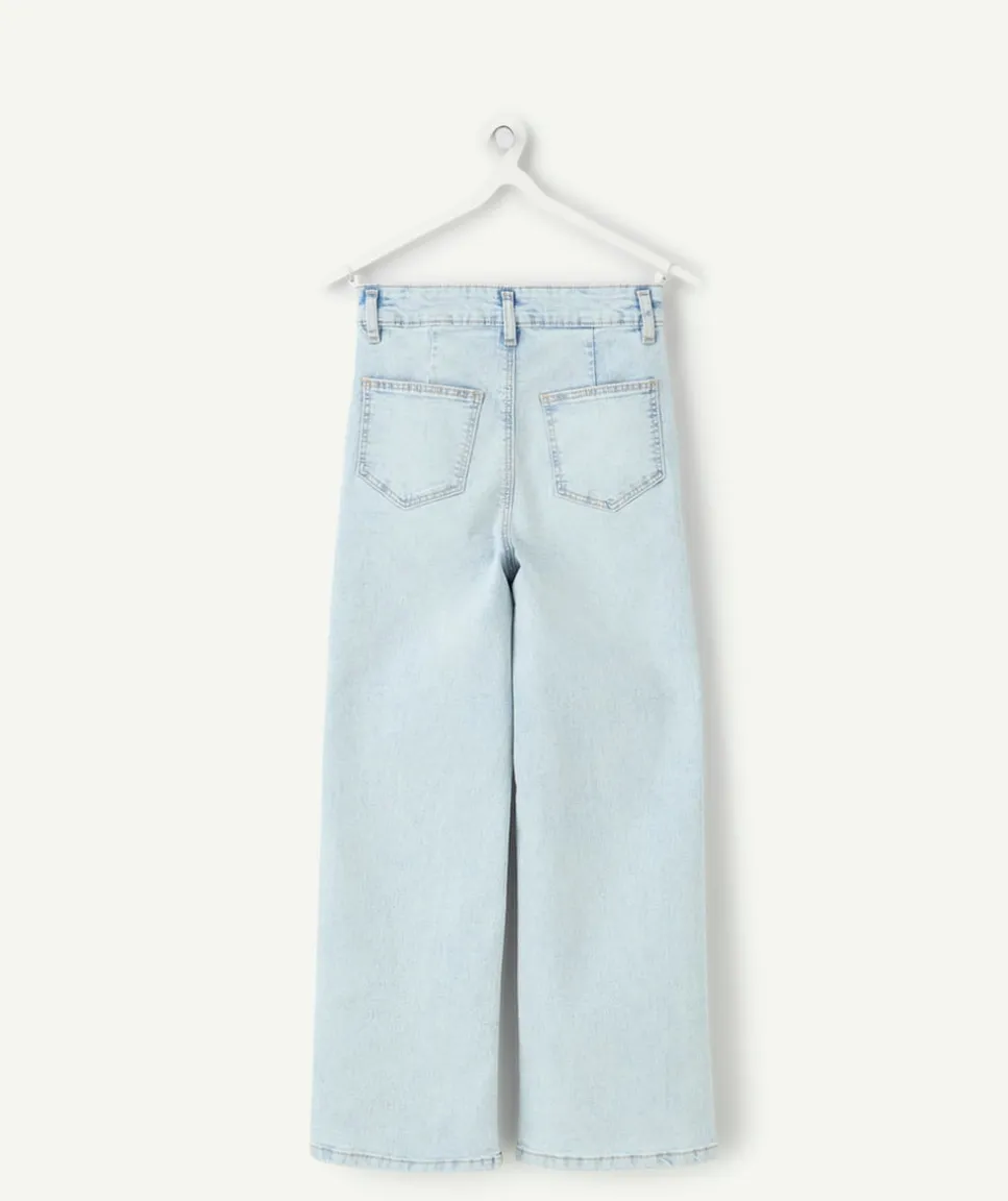 Jean fille large denim clair