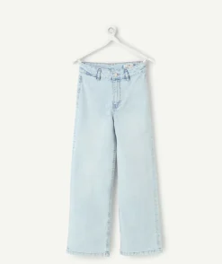 Jean fille large denim clair