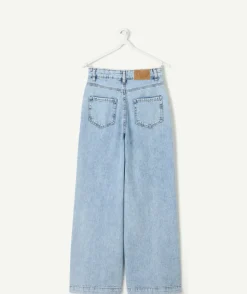 Jean fille large denim clair