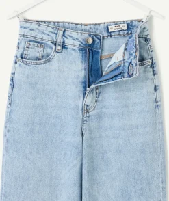 Jean fille large denim clair