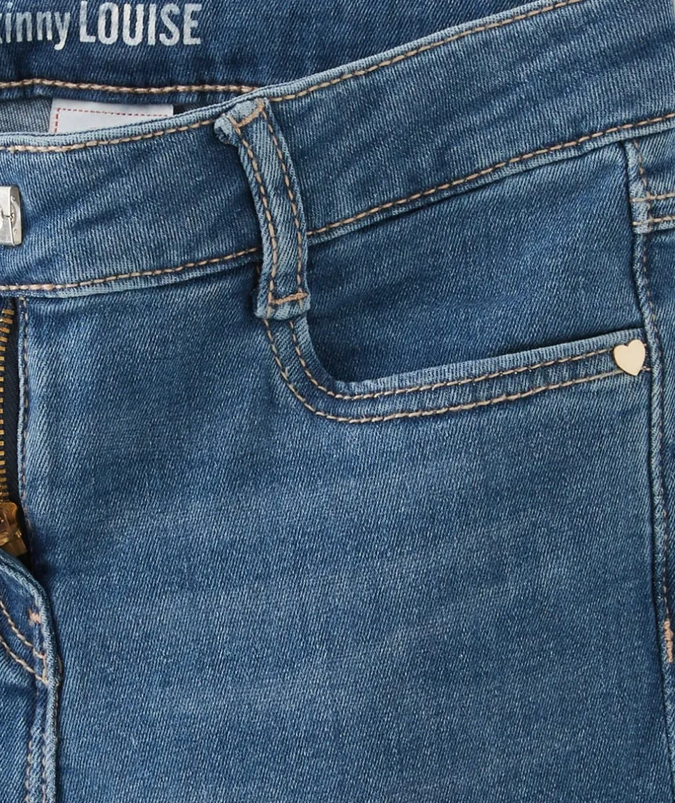 Jean fille skinny bleu