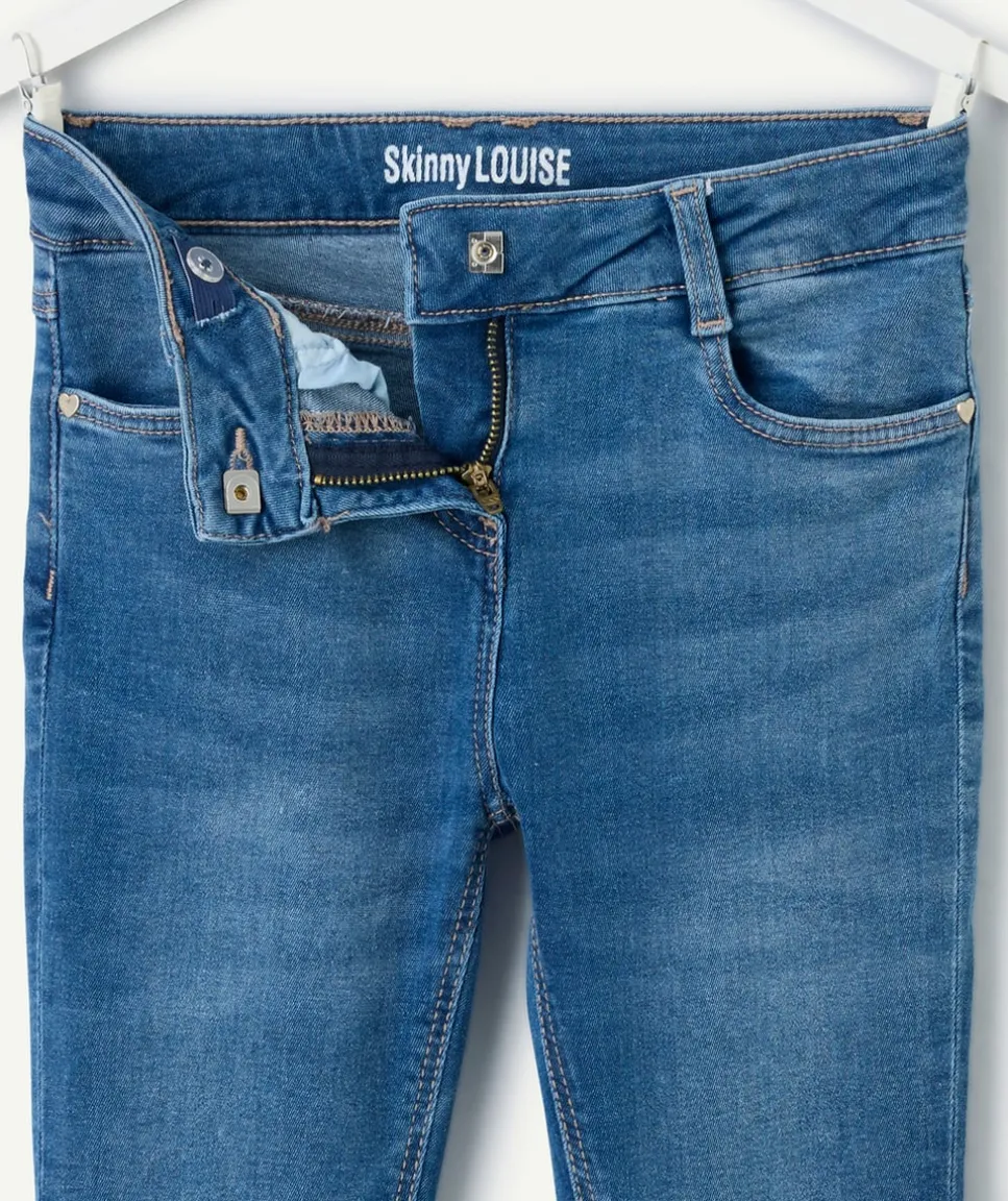 Jean fille skinny denim bleu