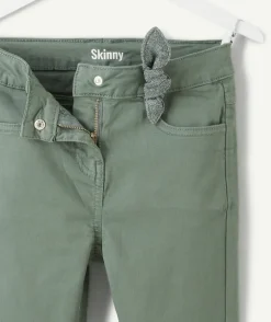 Jean fille skinny vert