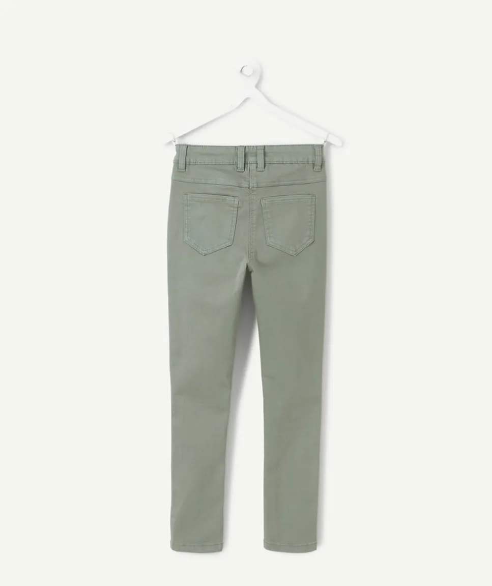 Jean fille skinny vert