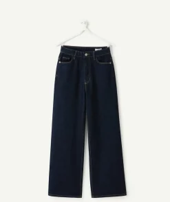 Jean fille wide leg denim brut