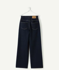 Jean fille wide leg denim brut