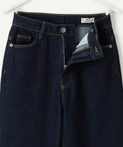 Jean fille wide leg denim brut