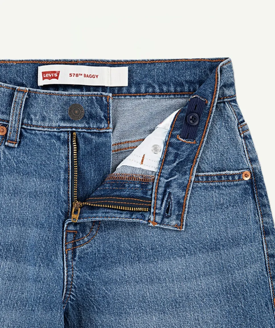 Jean garçon baggy bleu
