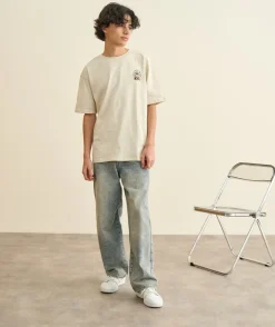 Jean garçon baggy bleu délavé