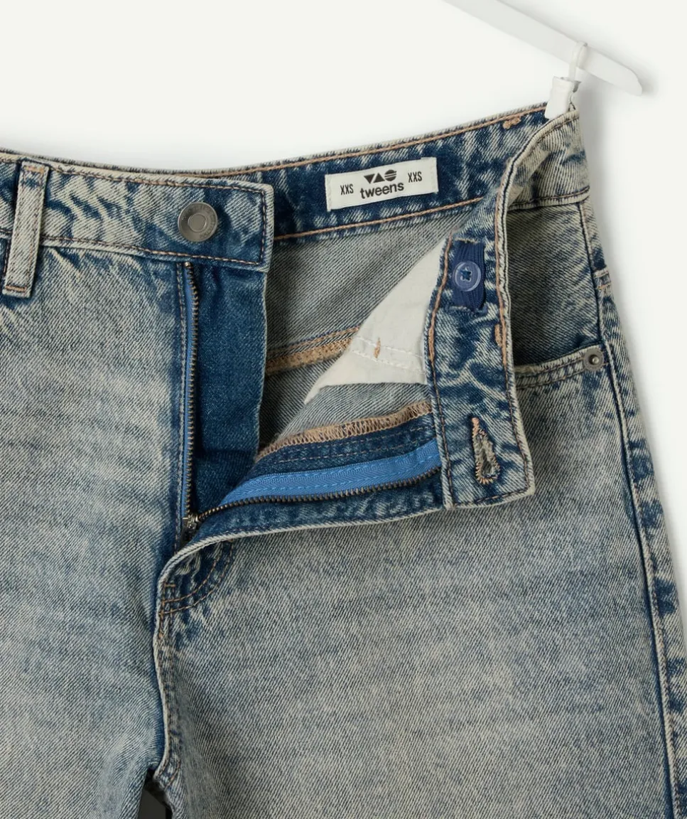 Jean garçon baggy bleu délavé