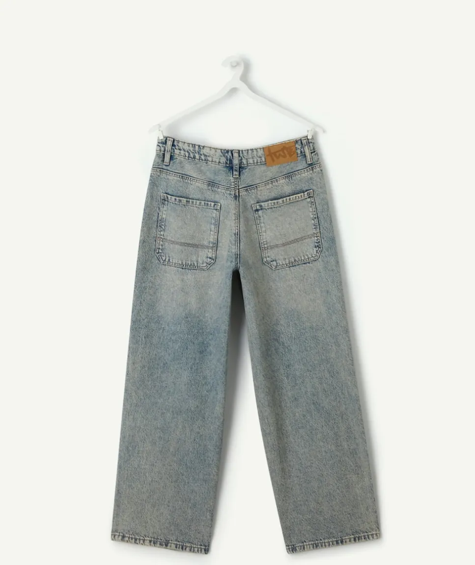 Jean garçon baggy bleu délavé