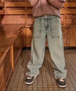 Jean garçon baggy denim clair