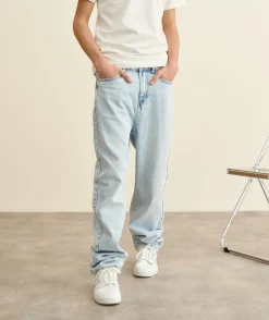 Jean garçon baggy denim clair