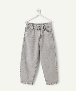 Jean garçon baggy denim gris