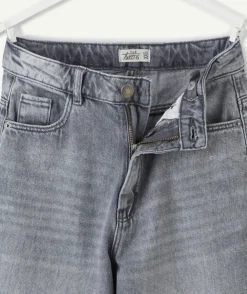 Jean garçon baggy gris blanchi