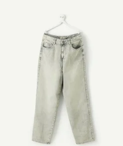 Jean garçon baggy gris délavé