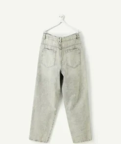 Jean garçon baggy gris délavé