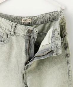 Jean garçon baggy gris délavé