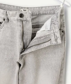 Jean garçon baggy gris délavé