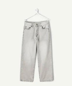 Jean garçon baggy gris délavé