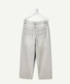 Jean garçon baggy gris délavé