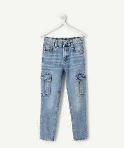 Jean garçon droit denim bleu