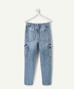Jean garçon droit denim bleu
