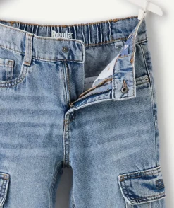 Jean garçon droit denim bleu