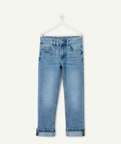 Jean garçon droit denim bleu