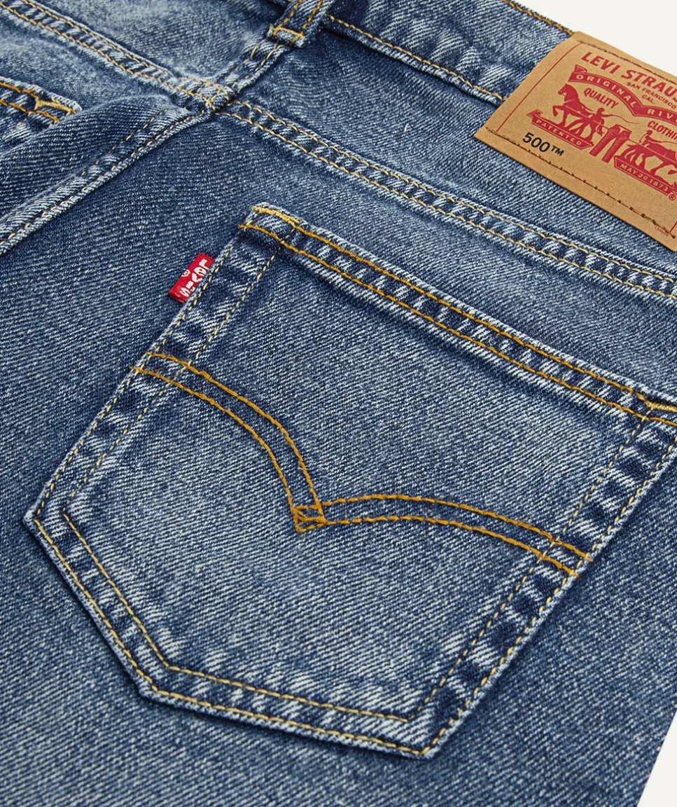 Jean garçon droit denim bleu