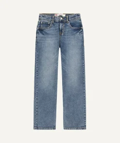 Jean garçon droit denim bleu