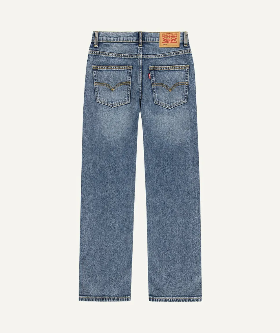 Jean garçon droit denim bleu