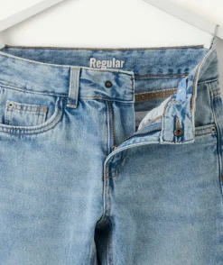 Jean garçon droit denim bleu clair
