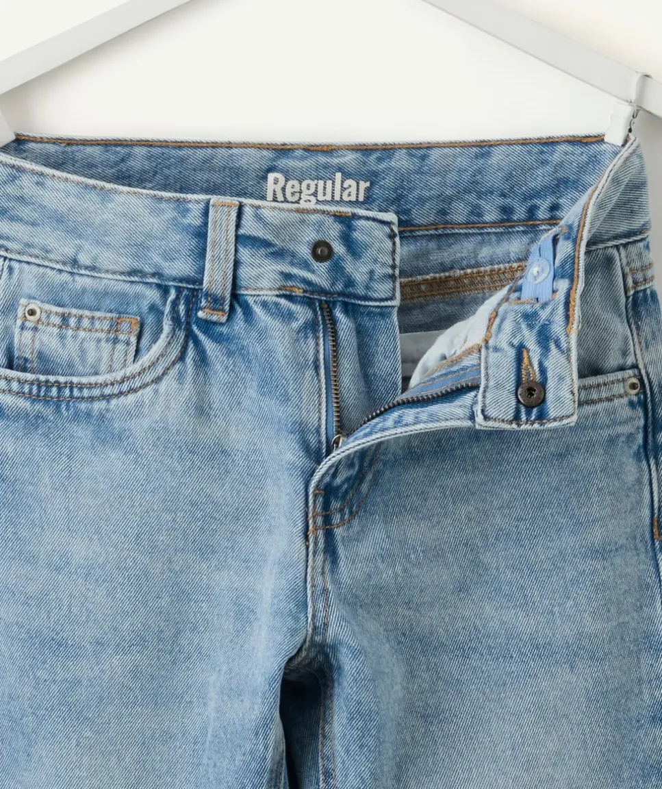Jean garçon droit denim bleu clair