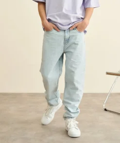 Jean garçon droit denim bleu clair