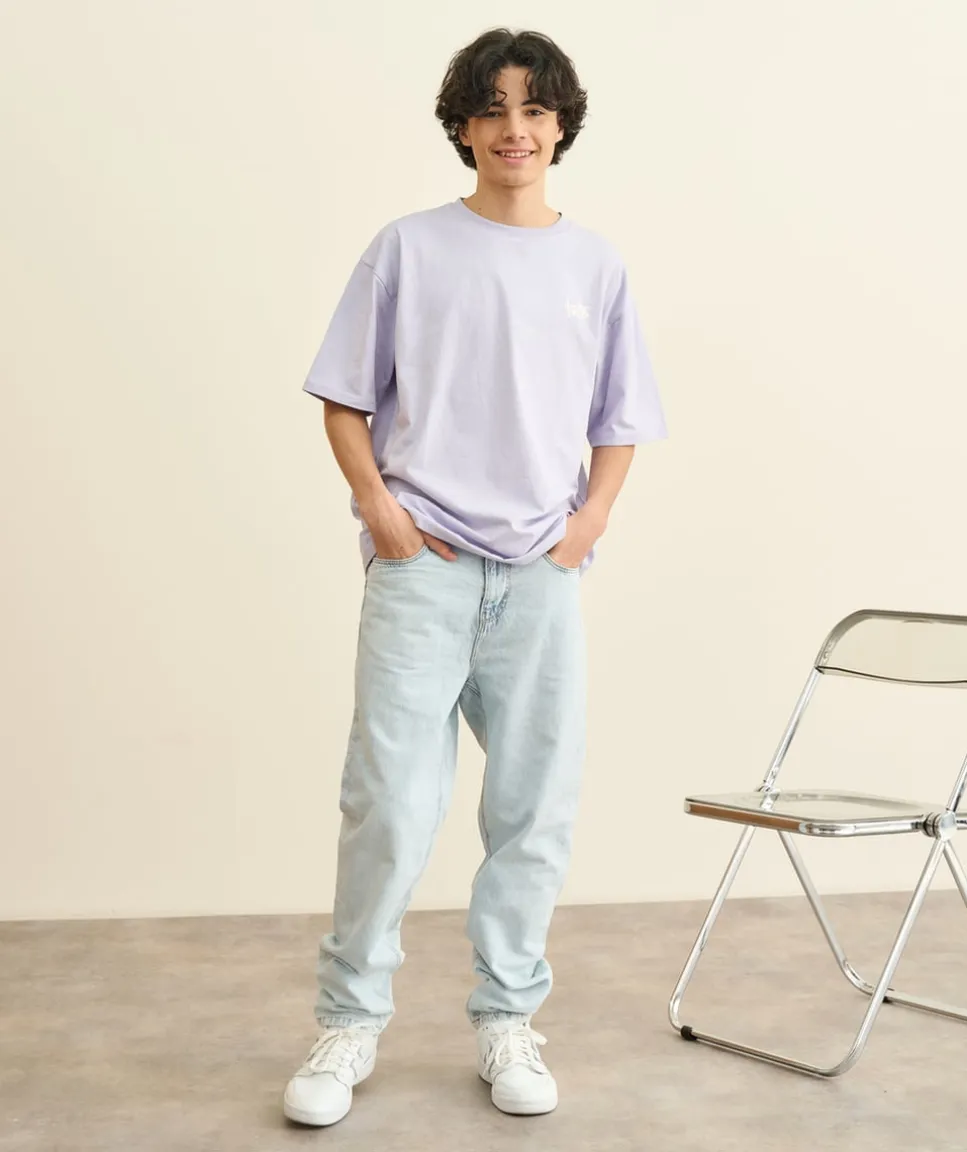 Jean garçon droit denim bleu clair