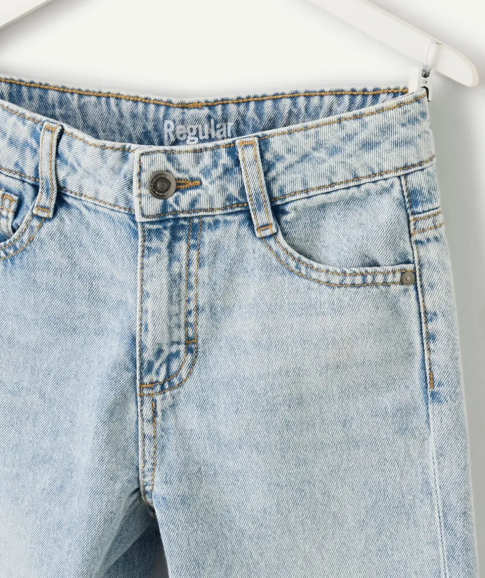 Jean garçon droit denim clair